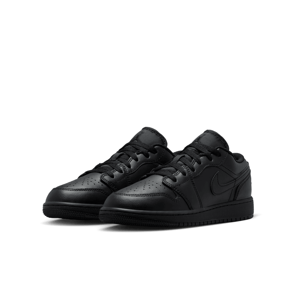 Air Jordan 1 Low Big Kids' Shoes (GS) 'Black'