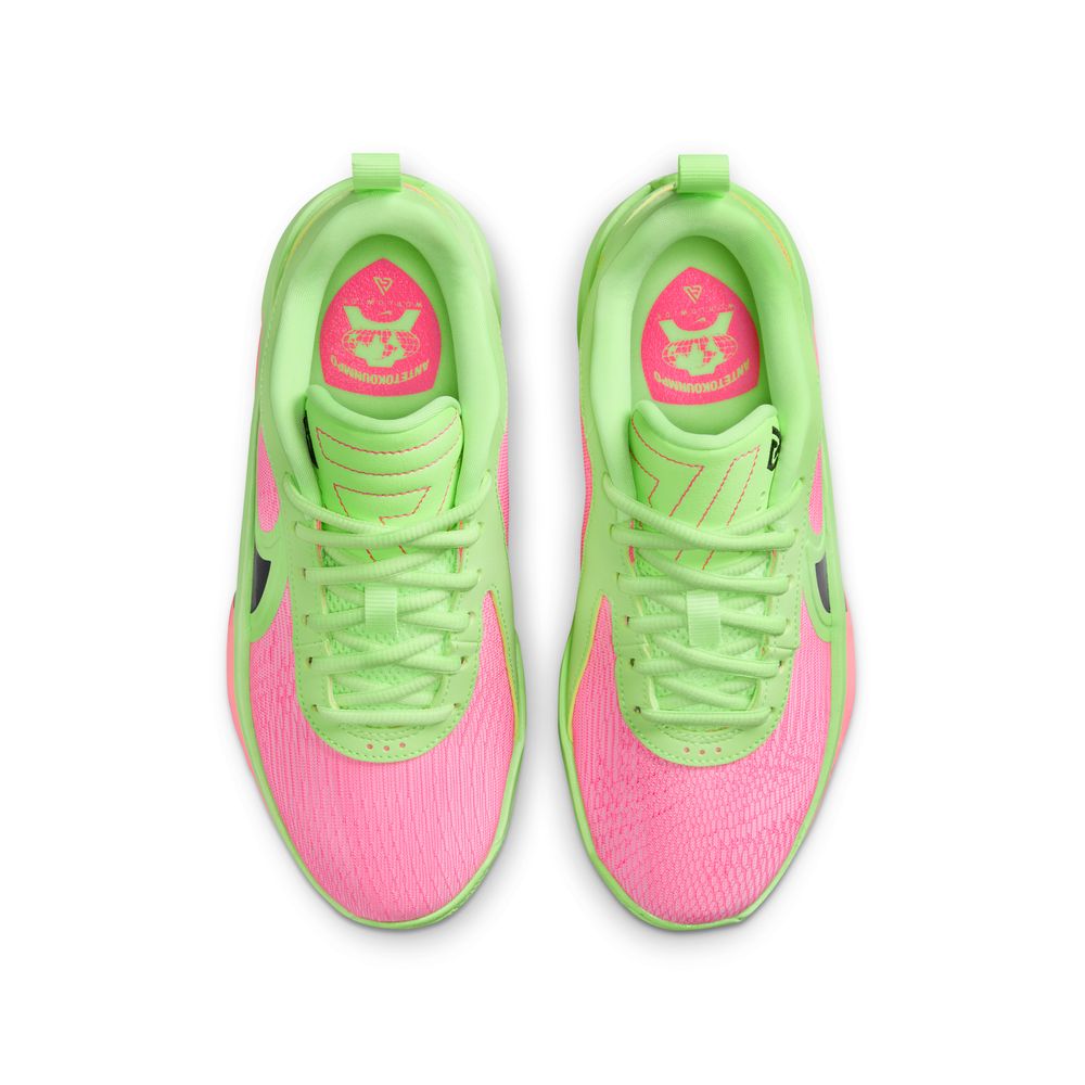 Giannis Antetokounmpo Giannis Freak 6 Big Kids' Basketball Shoes (GS) 'Lime Blast/Grey/Pink'