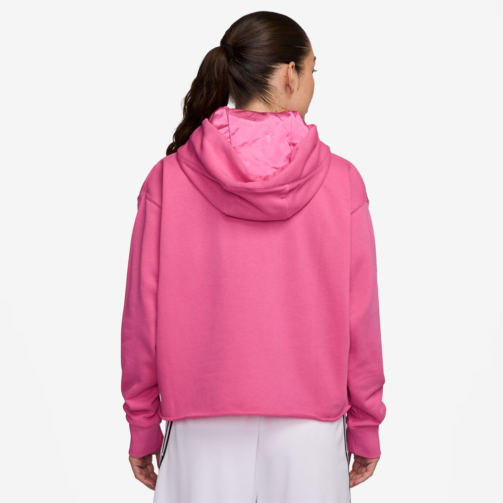 A'ja Wilson Women's Oversized Cropped Basketball Hoodie 'Pinksicle/Black'