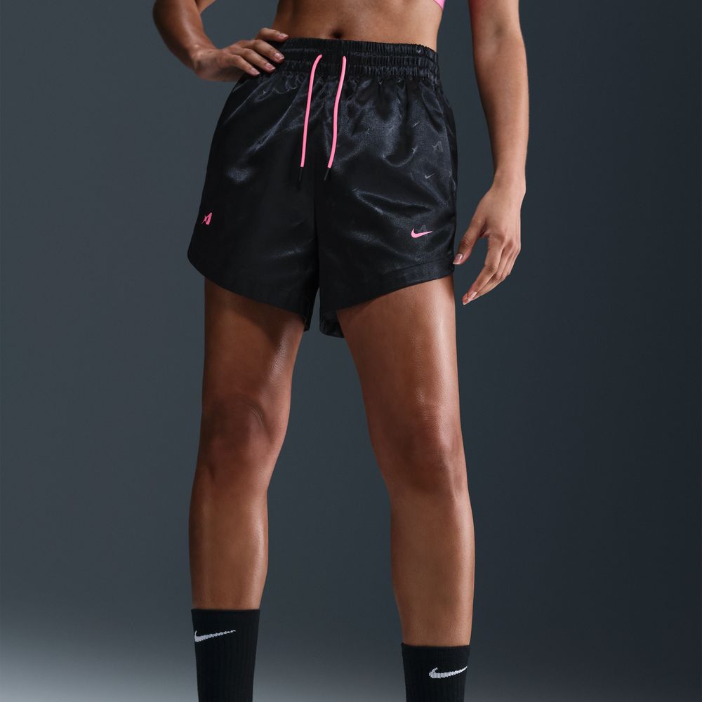 A'ja Wilson Women's Basketball Shorts 'Black/Laser Pink'