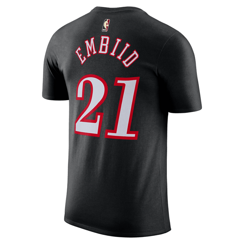 Joel Embiid Philadelphia 76ers Hardwood Classics Essentials Men's Nike NBA T-Shirt 'Black'