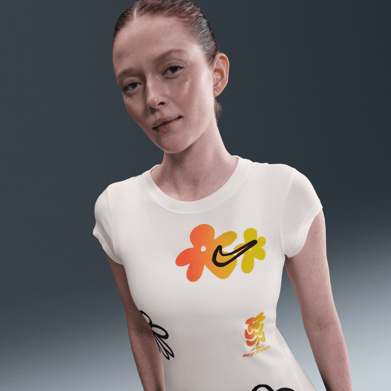 Nike Sportswear Women's Tight Short-Sleeve Graphic T-Shirt 'Sail'