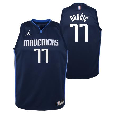 Luka Doncic Mavericks Statement Edition 2020 Jordan NBA Swingman Jersey Kids 'Blue/White'