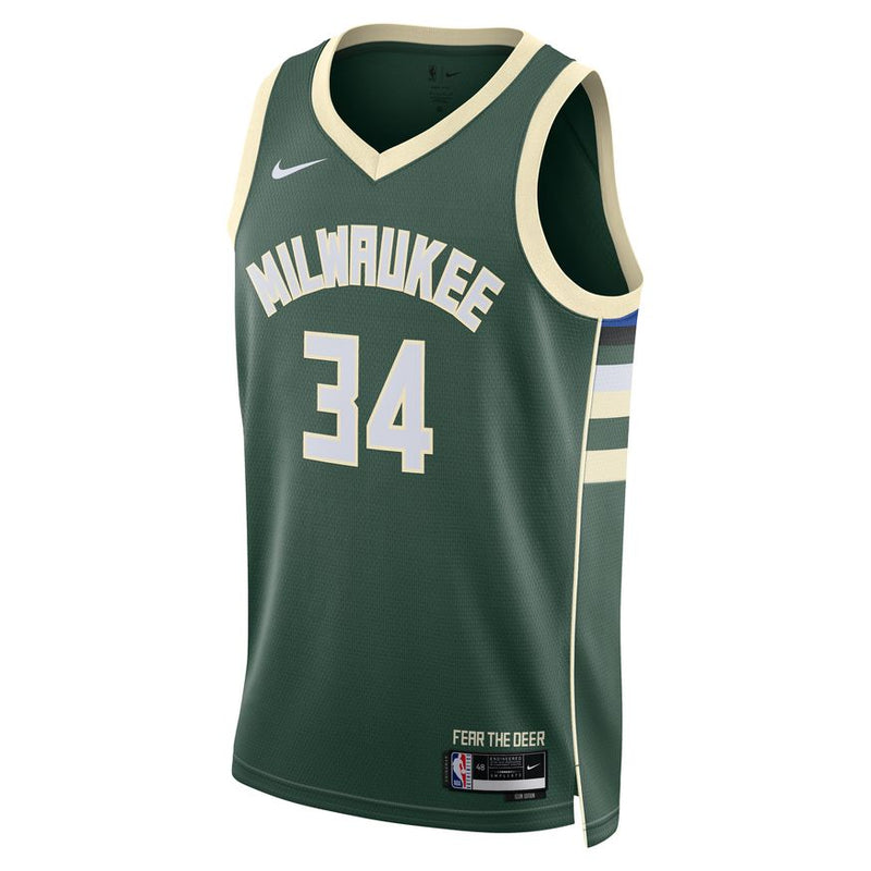 Giannis Antetokounmpo Milwaukee Bucks Icon Edition Nike Dri-FIT NBA Swingman Jersey 'Green'