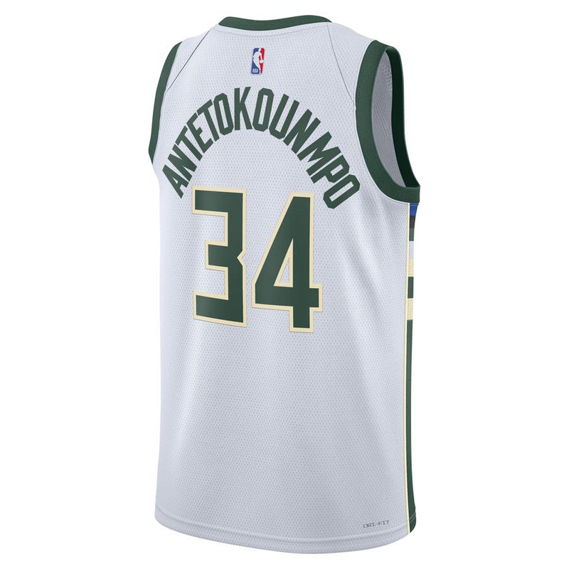 Giannis Antetokounmpo Milwaukee Bucks Association Edition Nike Dri-FIT NBA Swingman Jersey 'White'