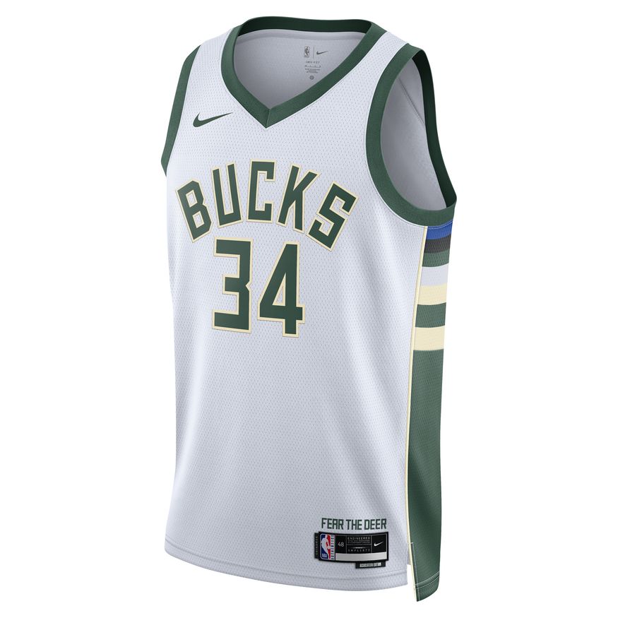 Giannis Antetokounmpo Milwaukee Bucks Association Edition Nike Dri-FIT NBA Swingman Jersey 'White'