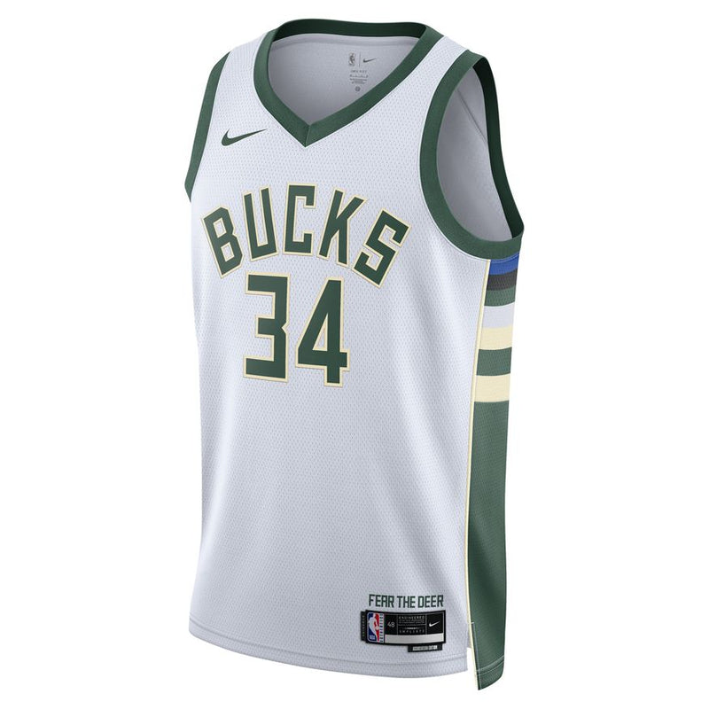 Giannis Antetokounmpo Milwaukee Bucks Association Edition Nike Dri-FIT NBA Swingman Jersey 'White'