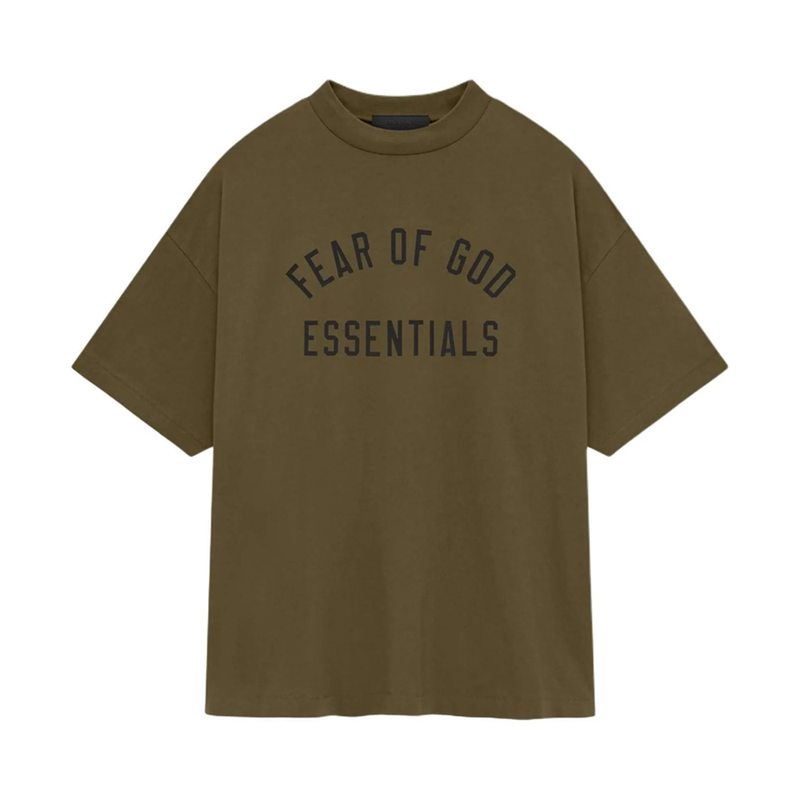 Fear Of God Essentials Jersey Crewneck T-Shirt  'Olive'