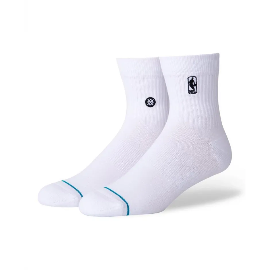 Stance NBA Logoman Quarter Socks 'White'