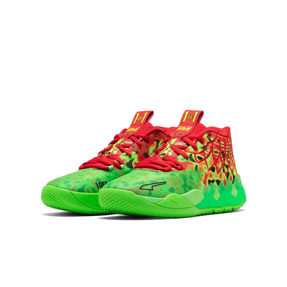 Puma MB.01 JR (GS) "Thermal" Basketball Shoes 'Fluro Green Pes/Puma Red'