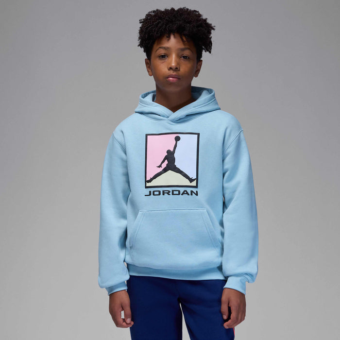 Jordan Essentials Older Kids' Fleece Baseline Pullover Hoodie 'Ocean Bliss'