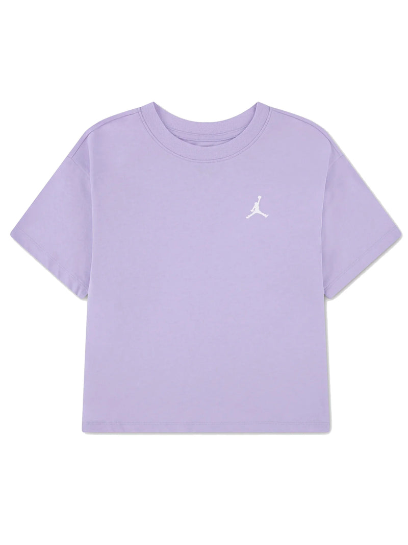 Jordan Girls MJ Brooklyn Essentials Short Sleeve Tee 'Violet Mist'
