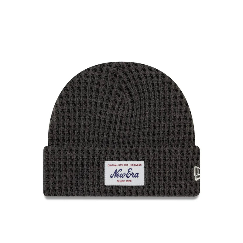 New Era Short Waffle Skull Knit Beanie Hat 'Grey'