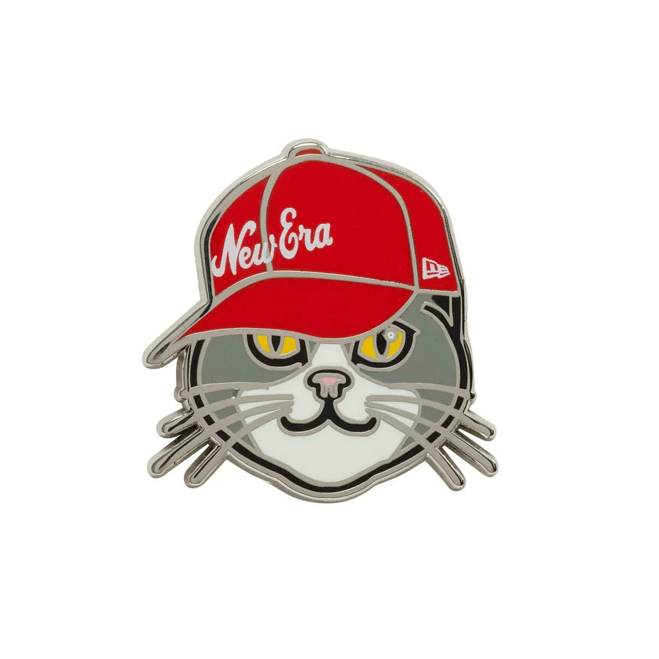 New Era Cat Red Pin Badge 'Silver'