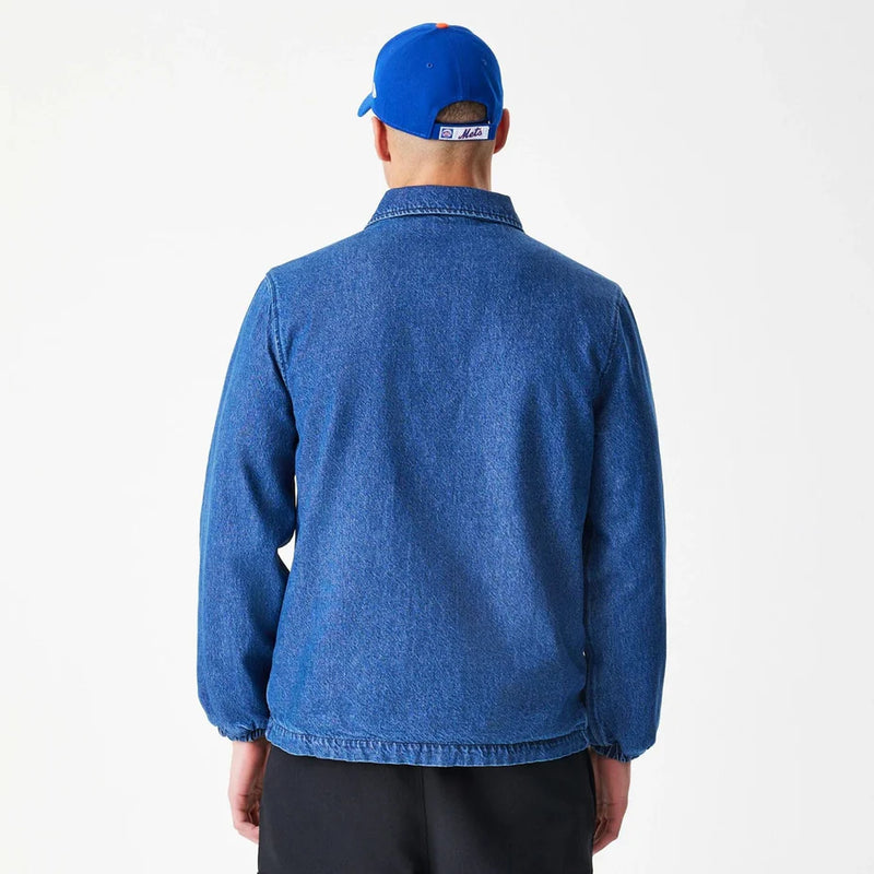 New Era New York Mets MLB Denim Dark Blue Coaches Jacket 'Blue'