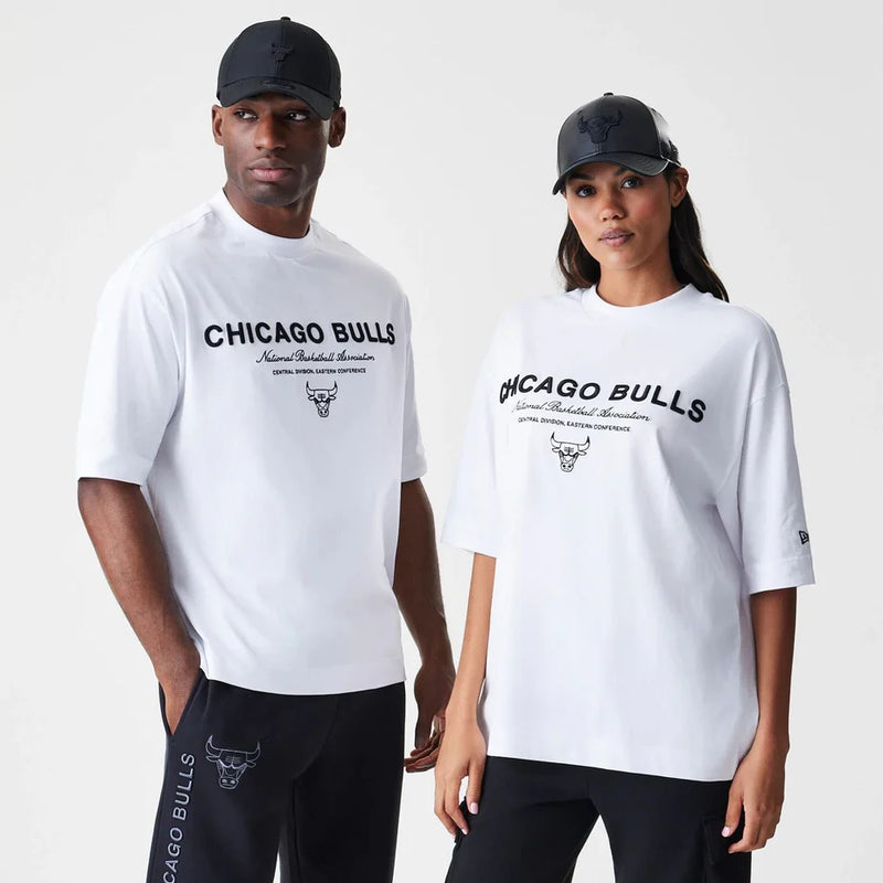 New Era Chicago Bulls NBA Linear White T-Shirt 'White'