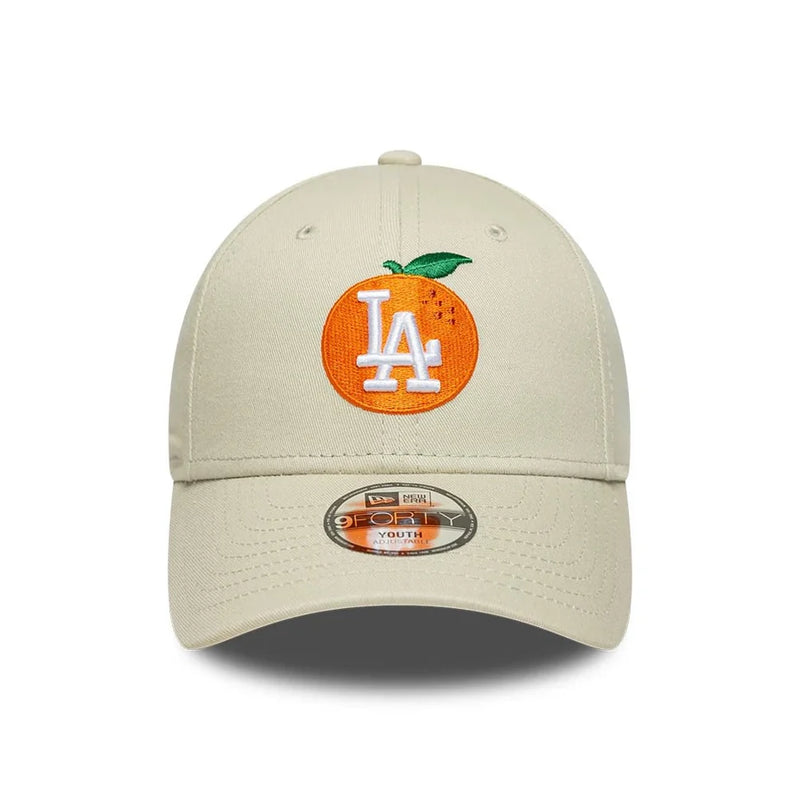 New Era 9FORTY Adjustable LA Dodgers MLB Fruit Icon Cream Kids' Cap 'Beige'