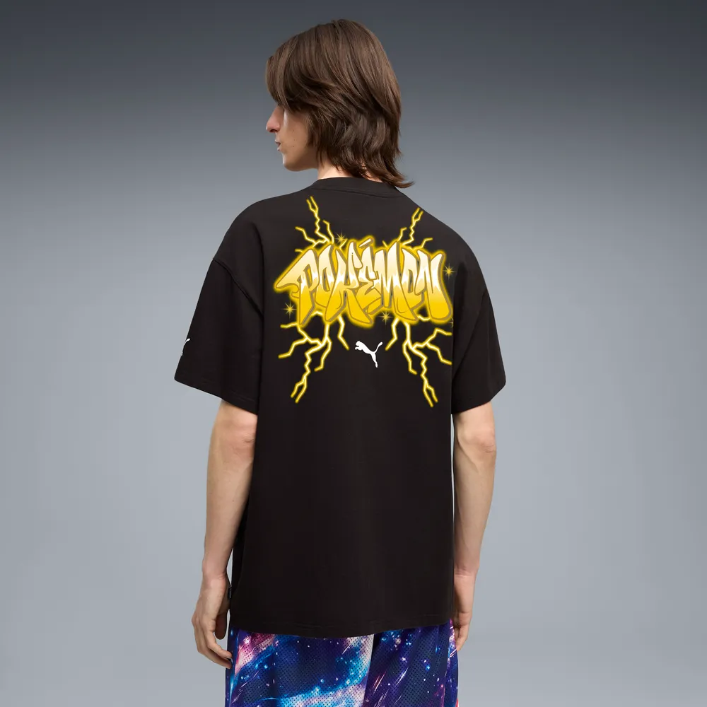 Puma Hoops x POKÉMON Pikachu Oversized Tee Men 'Black'