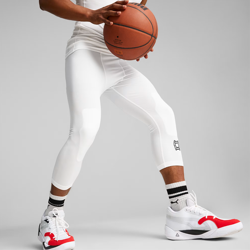 Puma Hoops Team 3/4 Tight Baselayer 'White'