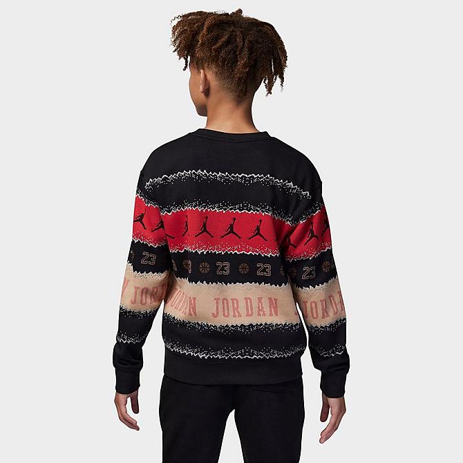 Jordan MJ Holiday Fleece Crew Big Kids Top 'Black'