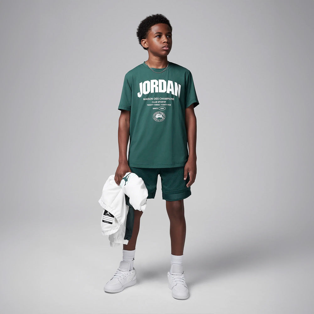 Jordan Big Kids' Dri-FIT Des Champions T-Shirt 'Green'