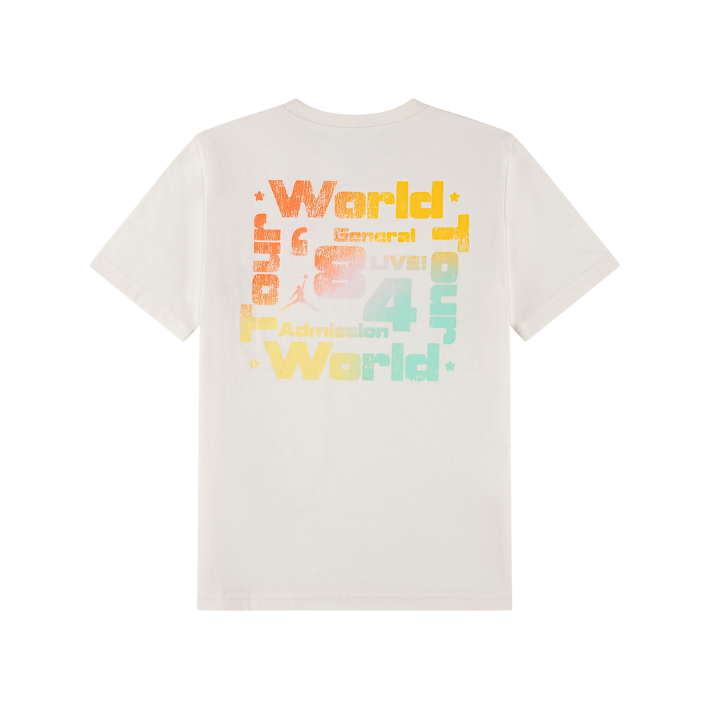Jordan Kids MJ World Tour Tee 'Pale Ivory'