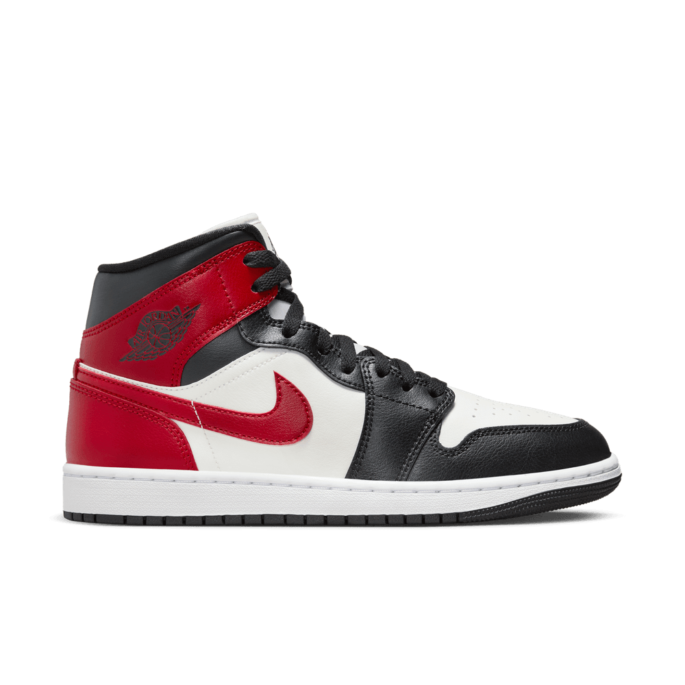 Air Jordan 1 Mid Women's Shoes 'Sail/Red/Off Noir/White'