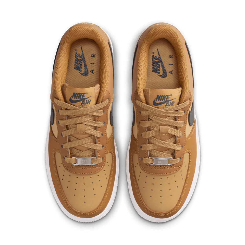 Nike Air Force 1 Big Kids' Shoes (GS) 'Wheat/Anthracite/Gold'