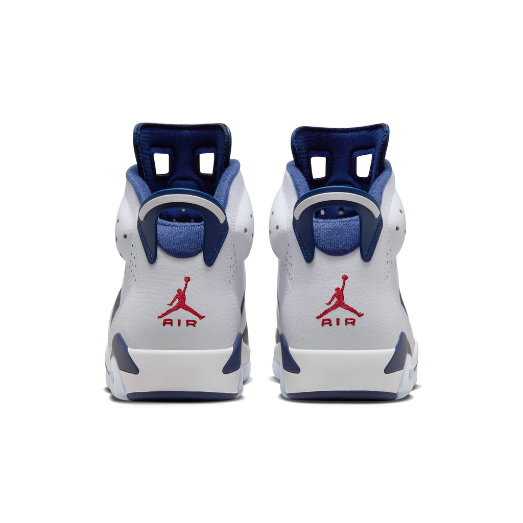 Air Jordan 6 Retro "White and Midnight Navy" Men's Shoes 'White/Red/Navy'