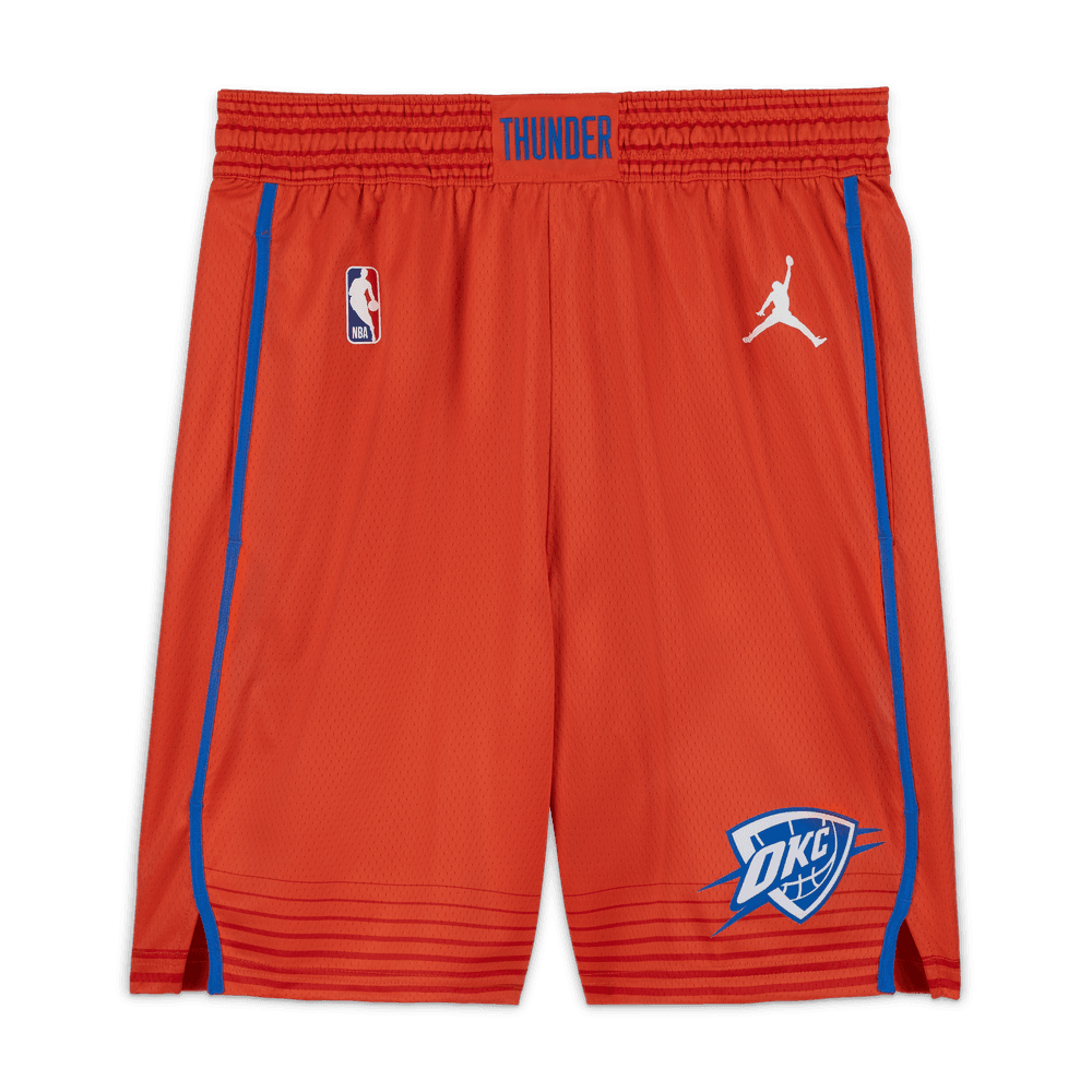Oklahoma City Thunder Statement Edition 2025 Men's Jordan NBA Swingman Shorts 'Orange/Blue/White'