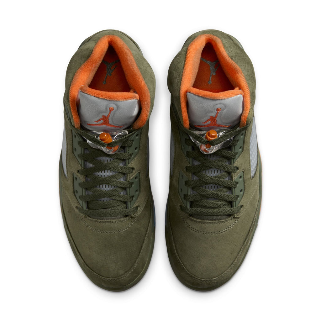 Air Jordan 5 Retro Men's Shoes 'Olive/Orange'