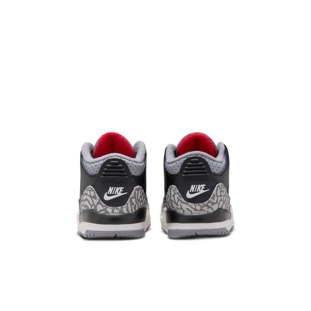 Jordan 3 Retro "Black Cement" Baby/Toddler Shoes (TD) 'Black/Red/Cement'