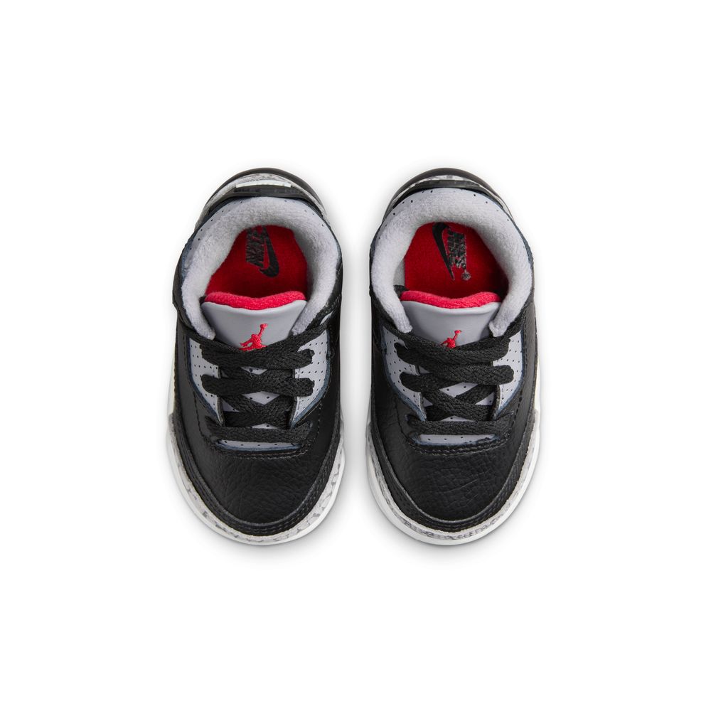 Jordan 3 Retro "Black Cement" Baby/Toddler Shoes (TD) 'Black/Red/Cement'