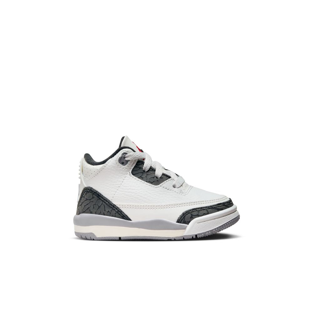 Jordan 3 Retro "Cement Grey" Baby/Toddler Shoes (TD) 'White/Red/Cement Grey'