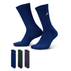 Jordan Everyday Crew Socks (3 pairs) 'Blue/Green/Purple'