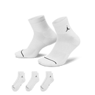 Jordan Everyday Ankle Socks (3 Pairs) 'White/Black'