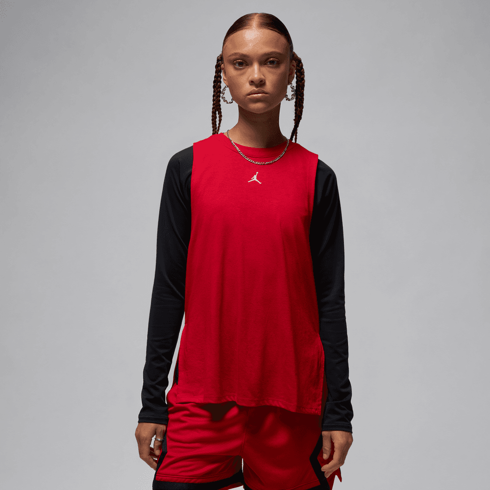Jordan Sport Women's Diamond Tank Top 'Gym Red/White'