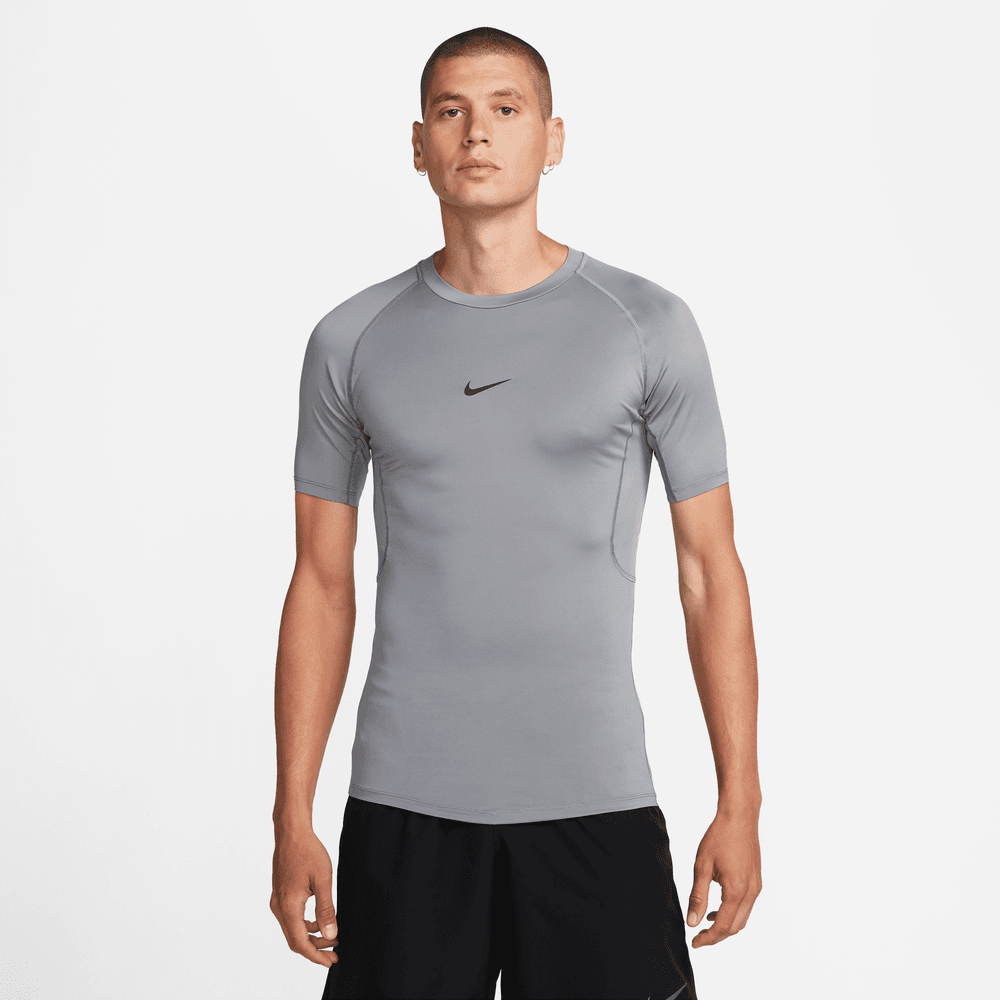 Nike Pro Men's Dri-FIT Tight Short-Sleeve Fitness Top 'Grey/Black'