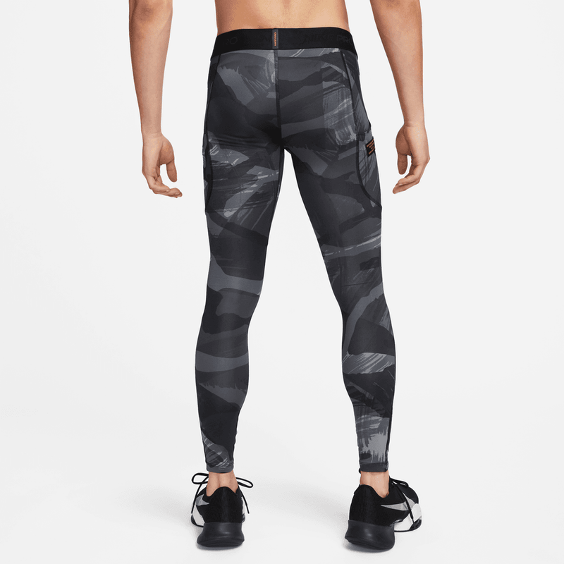 Nike Pro Dri-FIT Men's Camo Tights 'Black/White'