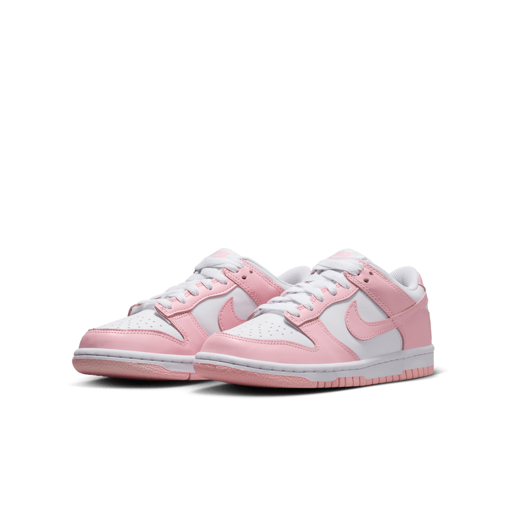 Nike Dunk Low Big Kids' Shoes (GS) 'White/Pink'