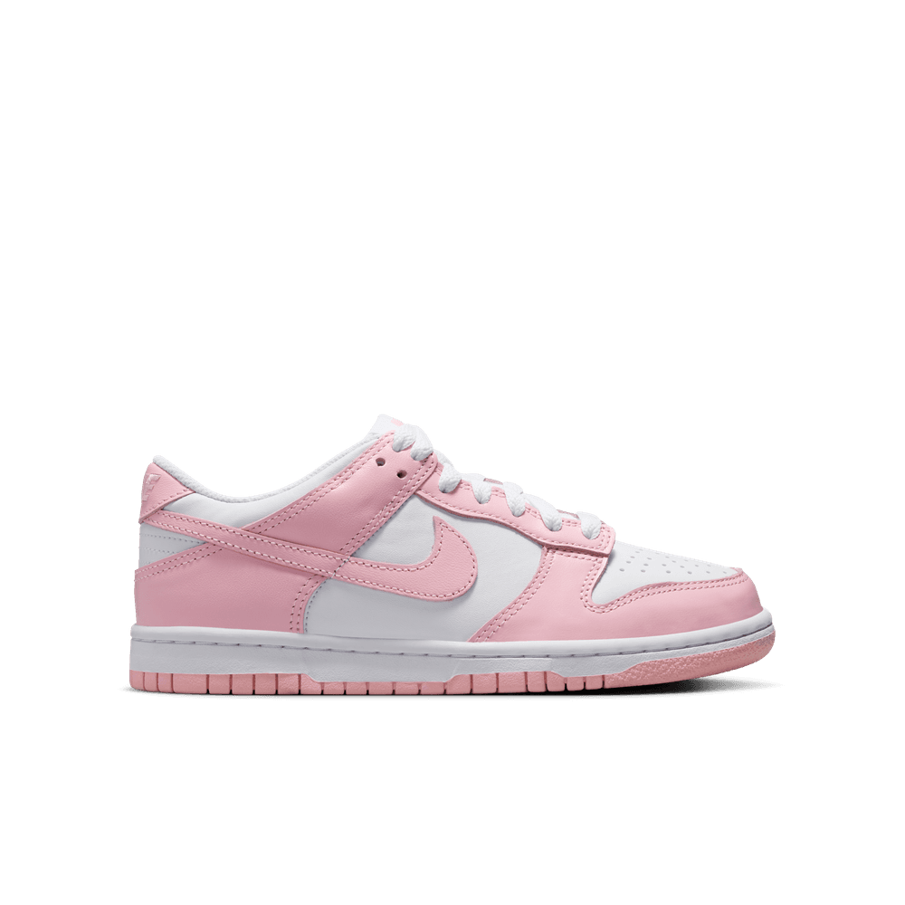 Nike Dunk Low Big Kids' Shoes (GS) 'White/Pink'