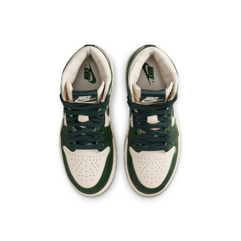 Jordan 1 Retro High OG Little Kids' Shoes (PS) 'Ivory/Green/Coconut Milk'