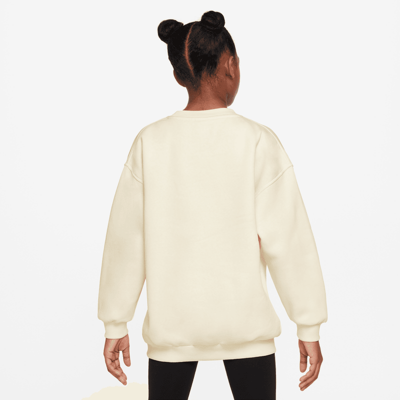 Nike Sportswear Club Fleece Big Kids' Oversized Sweatshirt 'Soft Pearl'