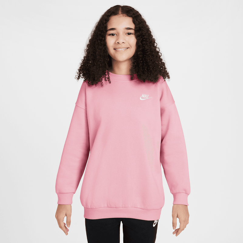 Nike Sportswear Club Fleece Big Kids' Oversized Sweatshirt 'Soft Pink'