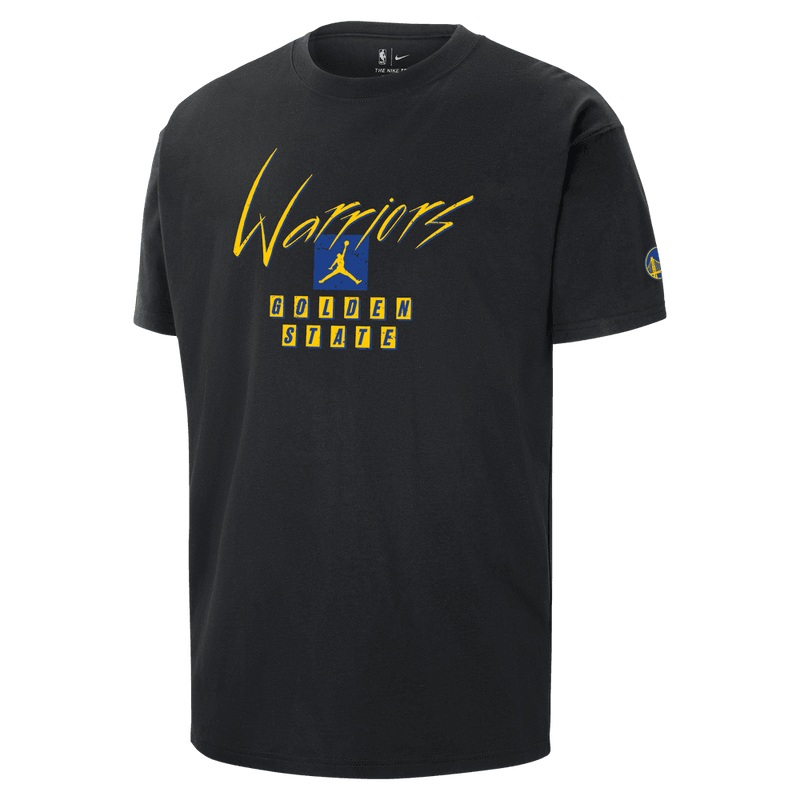 Golden State Warriors Courtside Statement Edition Men's Jordan NBA Max90 T-Shirt 'Black'