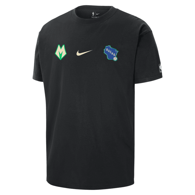 Milwaukee Bucks Nike Men's City Edition Courtside M90 T-shirt 'Black'