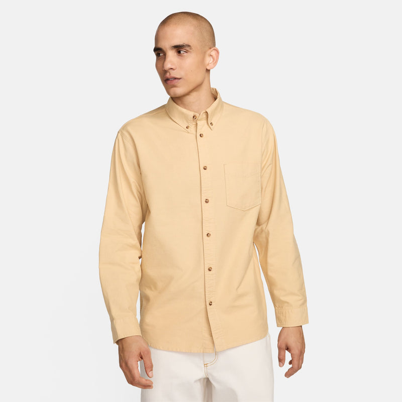 Nike Life Men's Long-Sleeve Oxford Button-Down Shirt 'Sesame'
