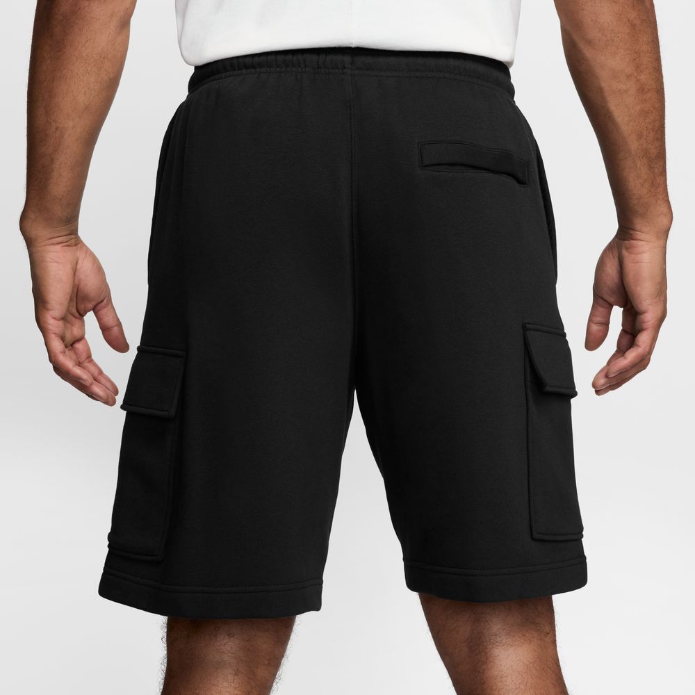 Nike Club Men's Fleece Cargo Shorts 'Black/White'
