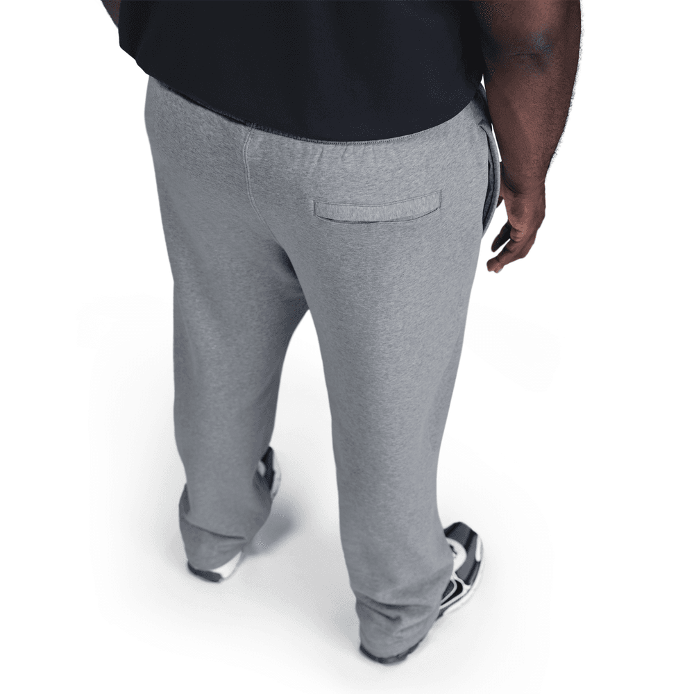 Nike Club Men's Open-Hem Fleece Pants 'Grey Heather/White'