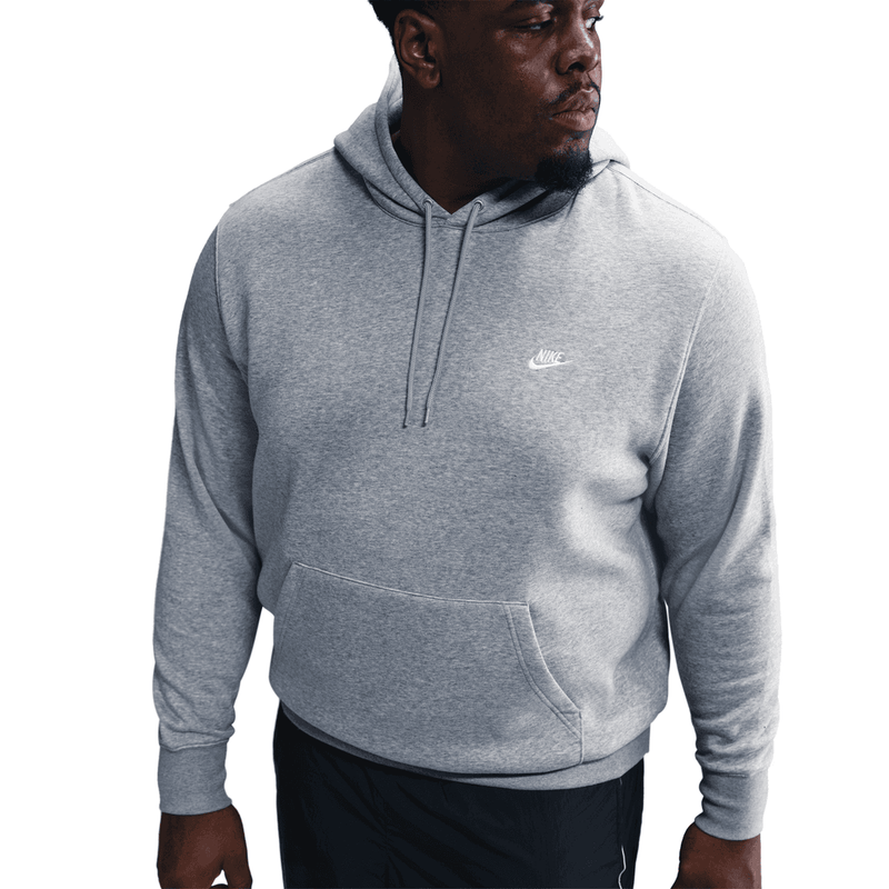 Nike Club Men's Pullover Fleece Hoodie 'Grey Heather'